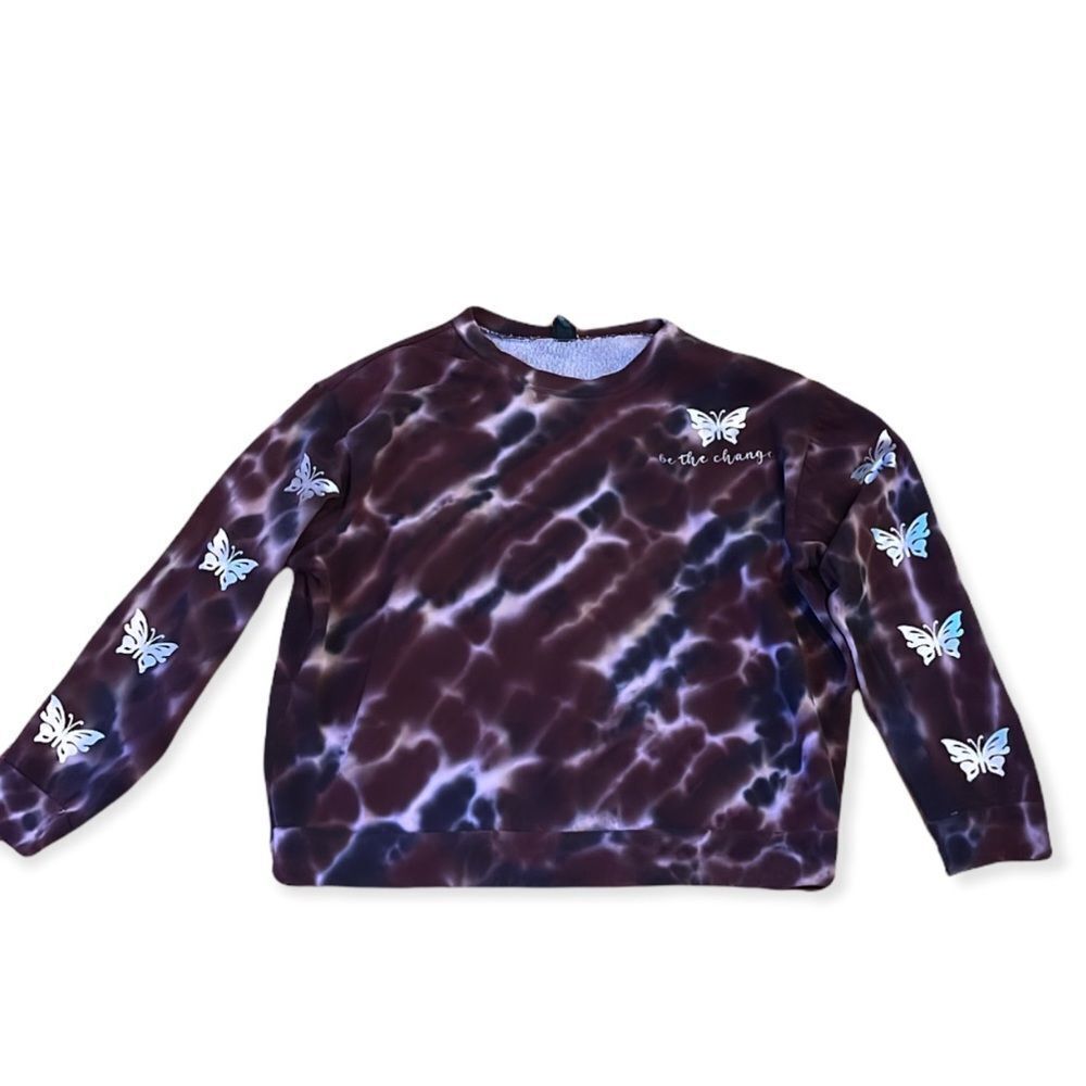 NWT Wild Fable x Wool + Pepper Co. Be The Change Butterfly Tie Dye Sweatshirt